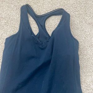Navy lulu racer back tank